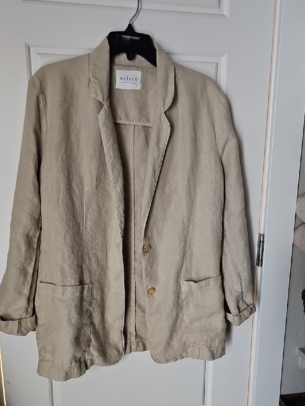Velvet By Graham & Spencer Heavy Linen Blazer